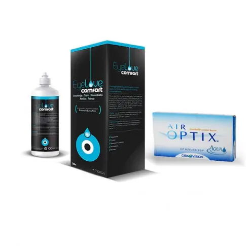 AIR OPTIX®  AQUA 6 szt. + EyeLove Comfort 500 ml + 100 ml