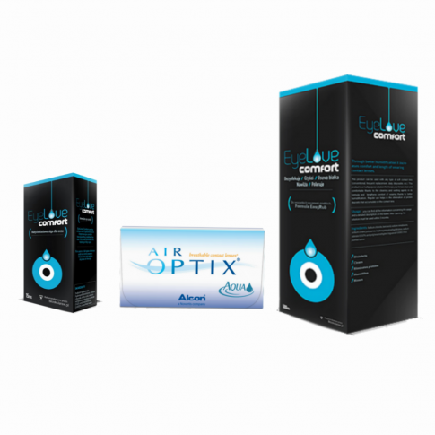 AIR OPTIX®  AQUA 6 szt. + EyeLove Comfort 360 ml 