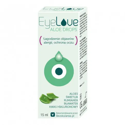 Krople EyeLove Aloe Drops - z aloesem i rumiankiem, dla alergików