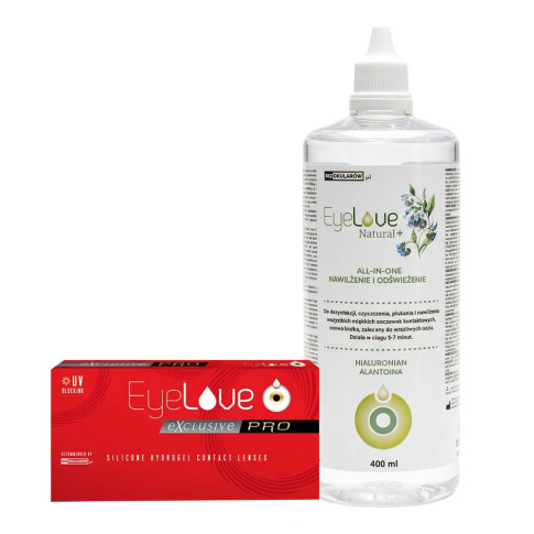 EyeLove Exclusive 6 szt. + EyeLove Natural+ 400 ml