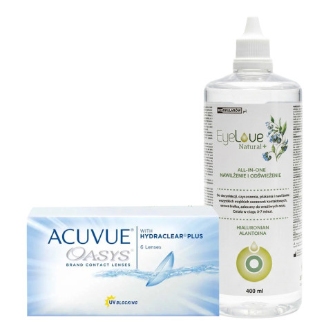ACUVUE OASYS 2-WEEK 6 szt. + EyeLove Natural+ 400 ml
