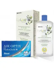 AIR OPTIX plus HydraGlyde 6 szt. + EyeLove Natural 360 ml