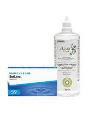 Soflens 59 6 szt. + EyeLove Natural+ 400 ml