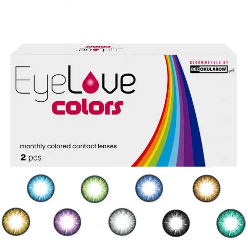 Wyprzedaż: EyeLove Colors 2 szt. moc: 0,00 (PLAN) - soczewki kolorowe