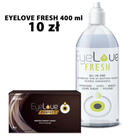 ZESTAW: EyeLove Perfect 6 szt. + EyeLove Fresh 400 ml ZA 10 ZŁ