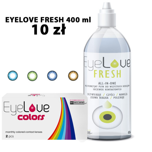 ZESTAW: EyeLove Colors 2 szt. + EyeLove Fresh 400 ml ZA 10 ZŁ