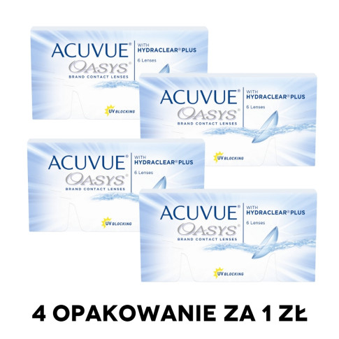 ACUVUE® OASYS 6 szt. 3+1 za złotówkę!