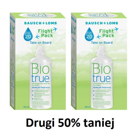 Biotrue FlightPack 100 ml + 100 ml za 50% ceny!