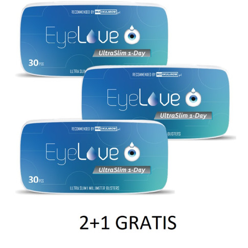 ZESTAW NA FERIE: 2x EyeLove UltraSlim 1-Day 30 szt. + trzecie opakowanie GRATIS!