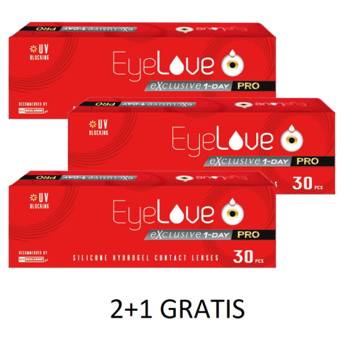 ZESTAW SIERPNIOWY: 2x EyeLove Exclusive 1-Day PRO 30 szt. + trzecie opakowanie GRATIS!