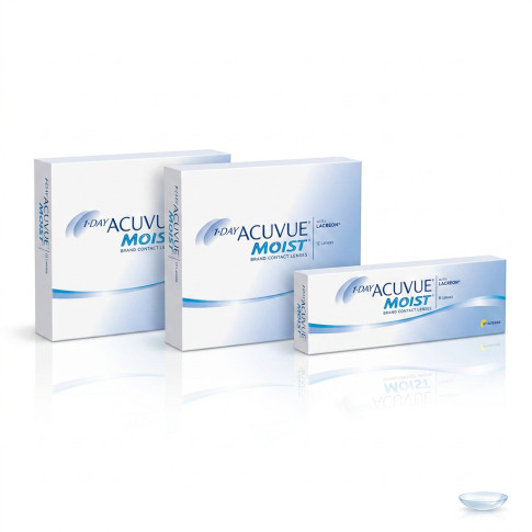 ZESTAW: 2x 1-DAY ACUVUE® MOIST 90 szt. + 1-DAY ACUVUE® MOIST 30 szt. ZA 1 ZŁOTY