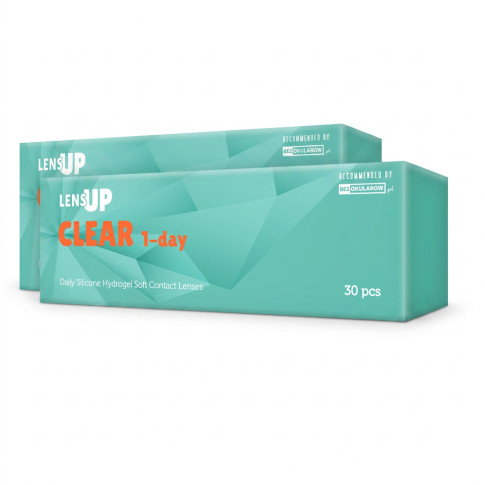 ZESTAW: LensUp Clear 1-Day 30 sztuk + DRUGIE OPAKOWANIE 50% TANIEJ!