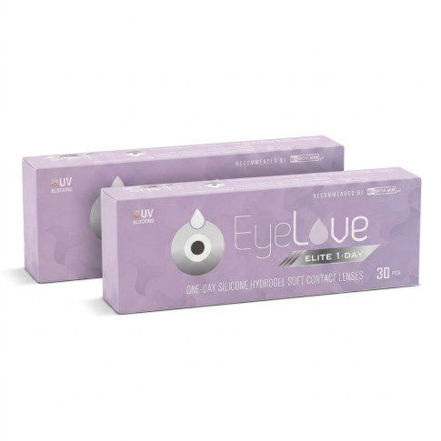 ZESTAW: EyeLove Elite 1-Day 30 sztuk + DRUGIE OPAKOWANIE 50% TANIEJ!