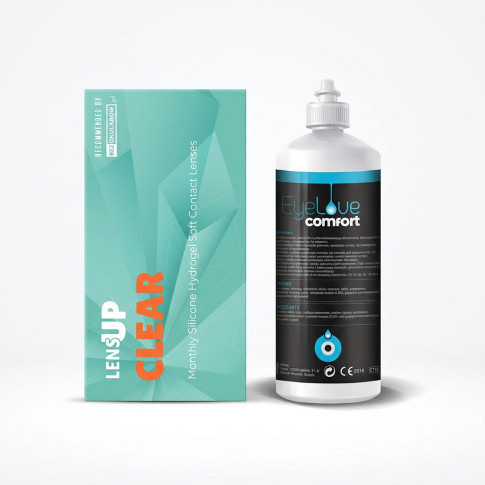 ZESTAW: LensUp Clear 6 szt. + płyn EyeLove Comfort 100 ml GRATIS